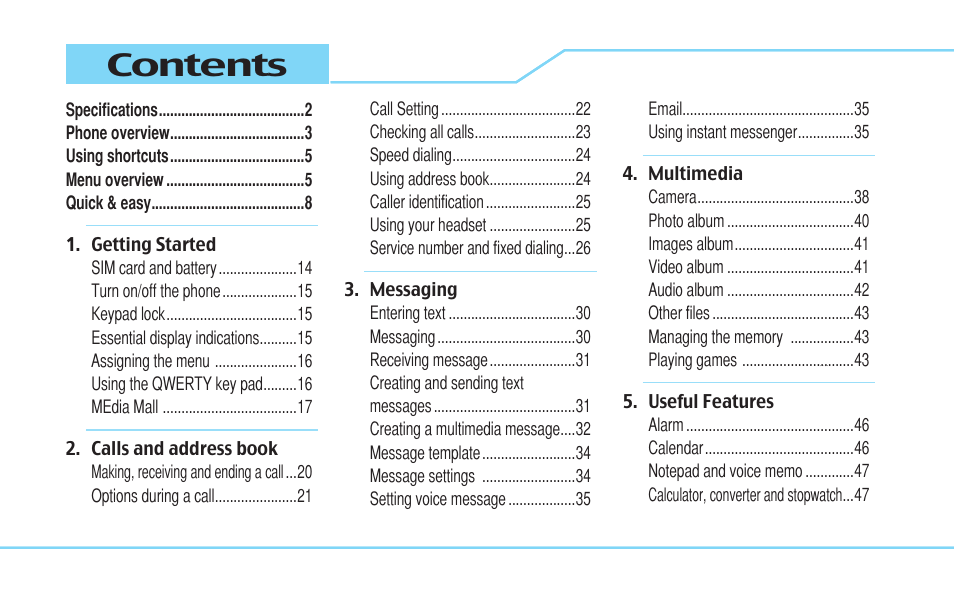 Pantech C530 User Manual | Page 12 / 74