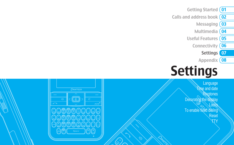 Settings | Pantech C530 User Manual | Page 59 / 74