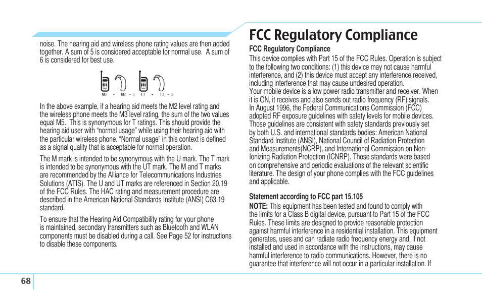 Fcc regulatory compliance | Pantech C530 User Manual | Page 70 / 74