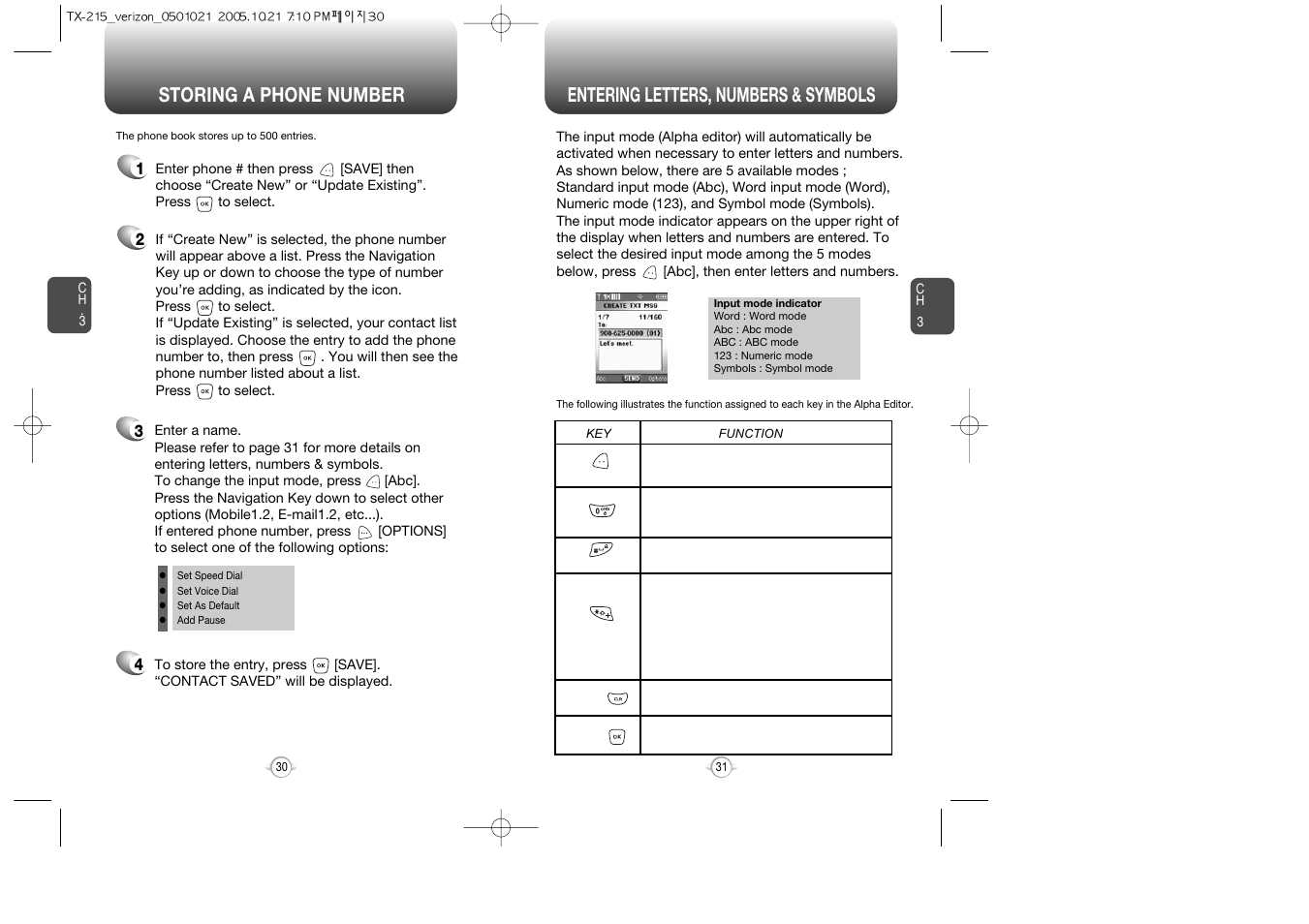 Storing a phone number | Pantech PN-215 User Manual | Page 32 / 140