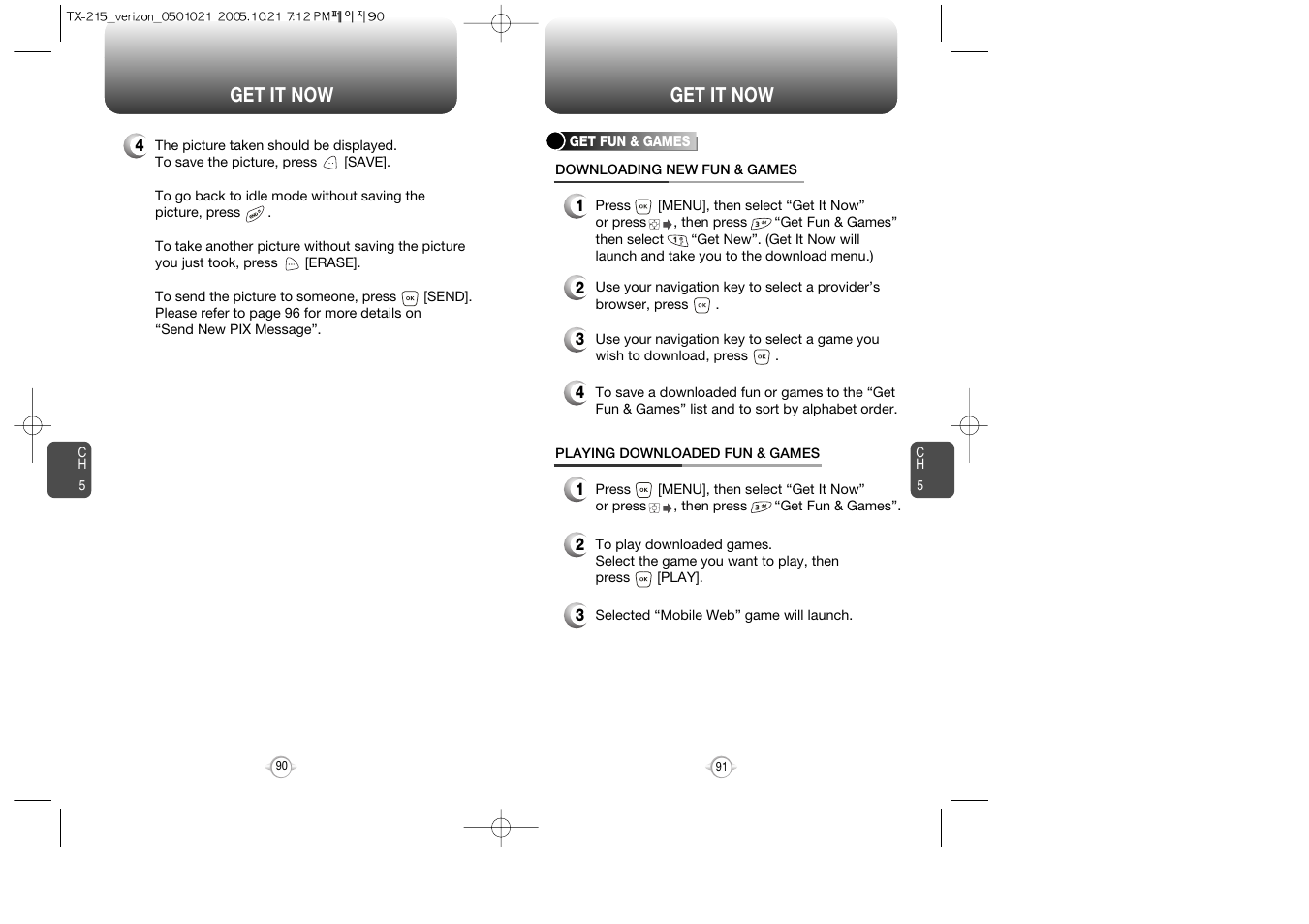 Pantech PN-215 User Manual | Page 93 / 140