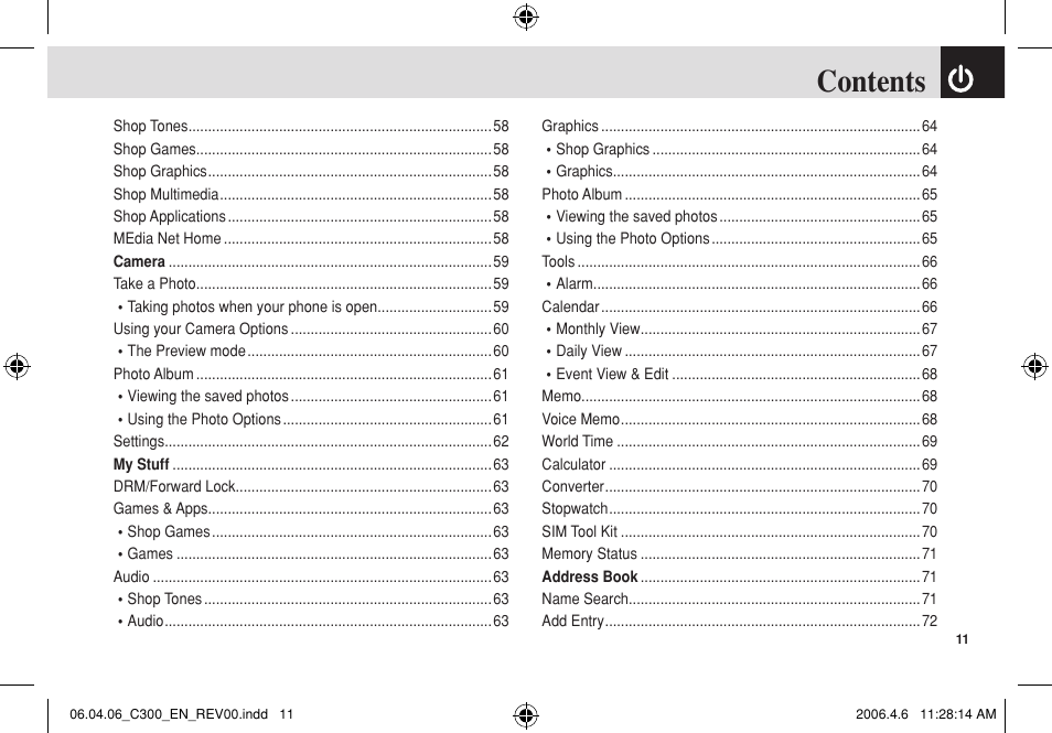 Pantech C300 User Manual | Page 12 / 97