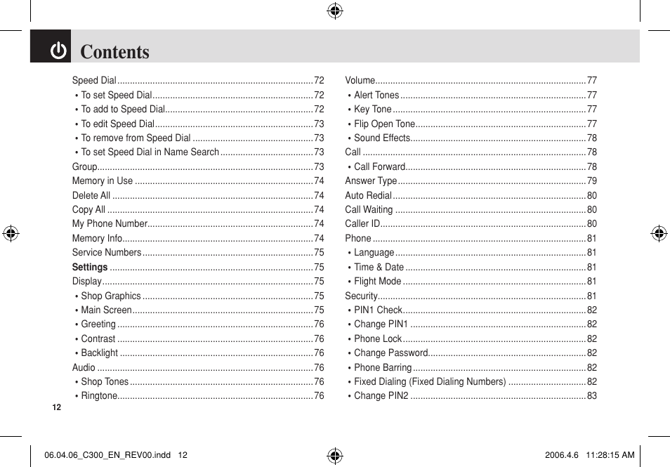 Pantech C300 User Manual | Page 13 / 97