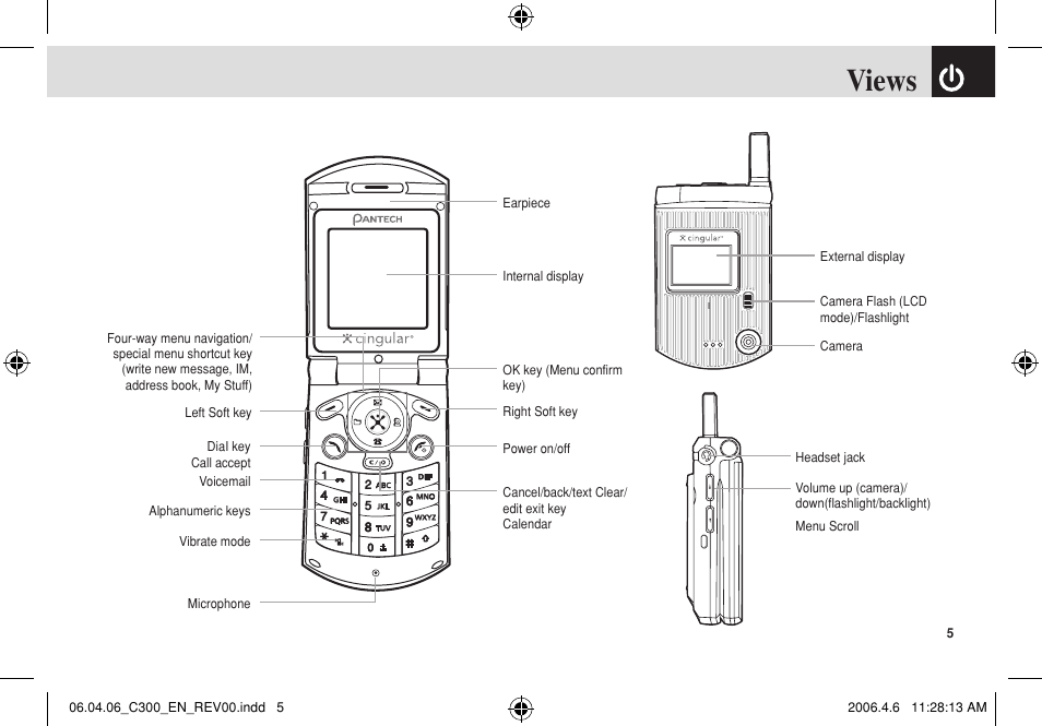 Views | Pantech C300 User Manual | Page 6 / 97