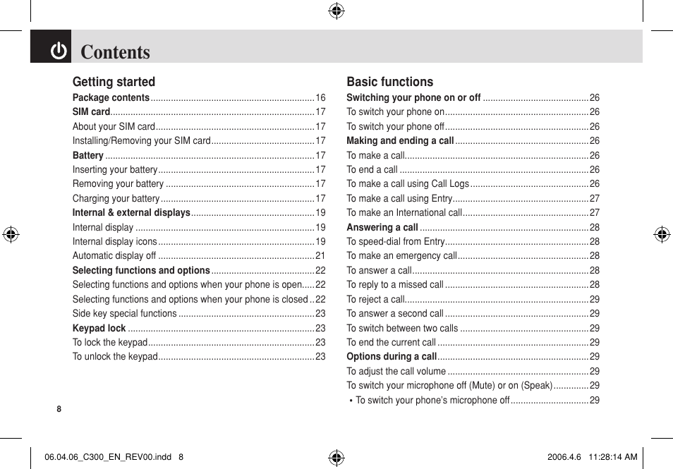 Pantech C300 User Manual | Page 9 / 97