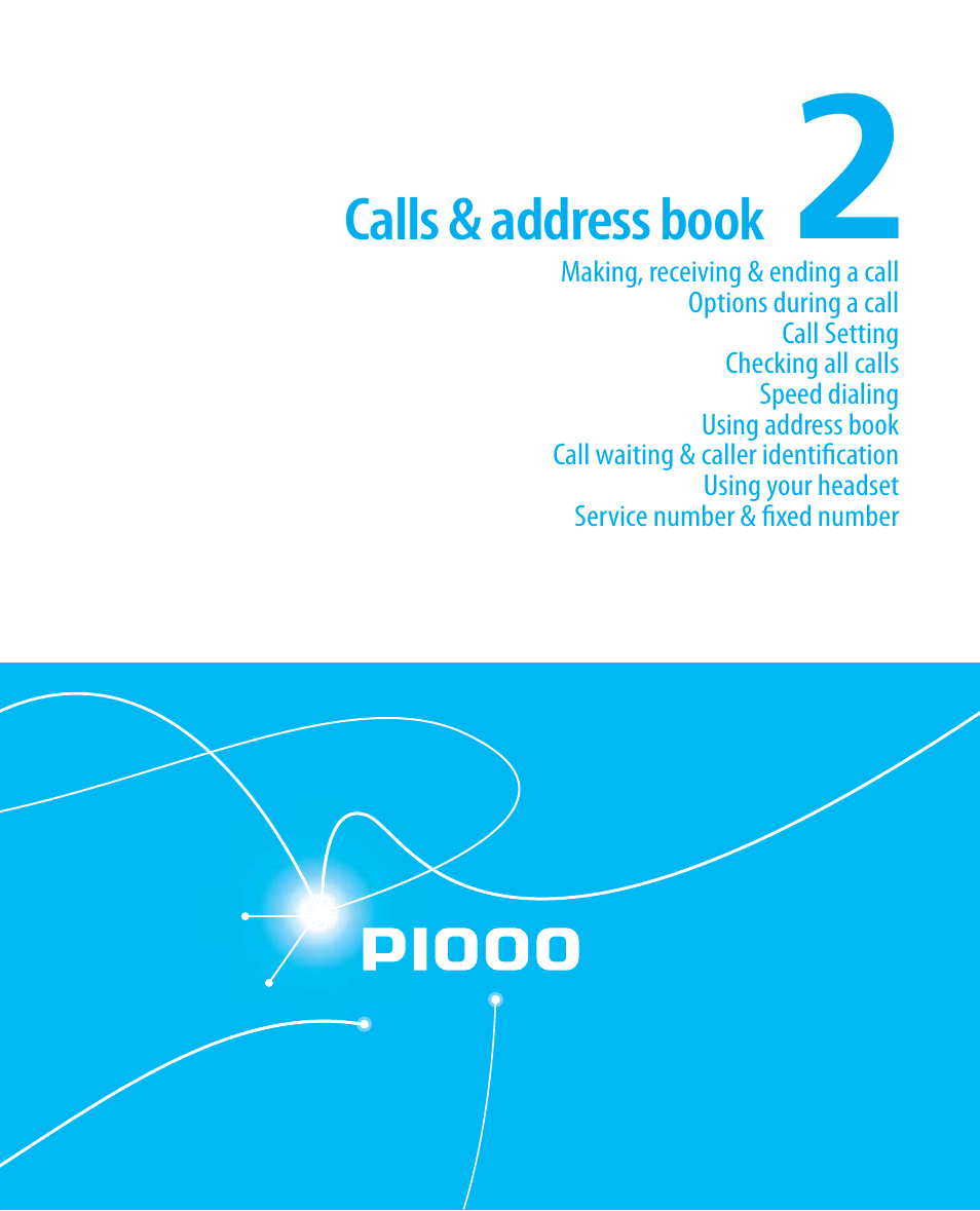 Calls & address book | Pantech P1000 User Manual | Page 20 / 97