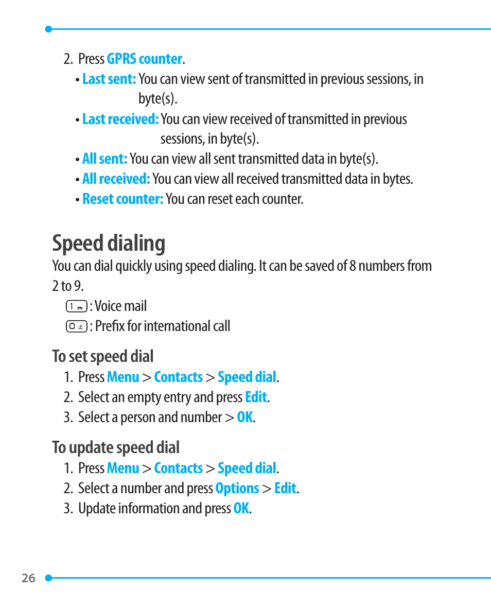 Speed dialing | Pantech P1000 User Manual | Page 27 / 97