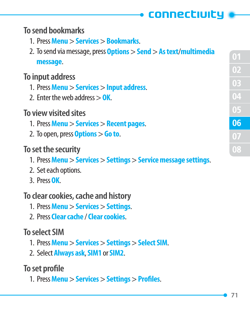 Pantech P1000 User Manual | Page 72 / 97