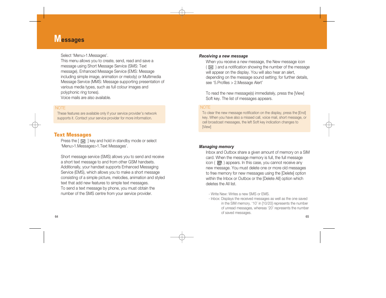 Essages | Pantech GF200 User Manual | Page 33 / 76