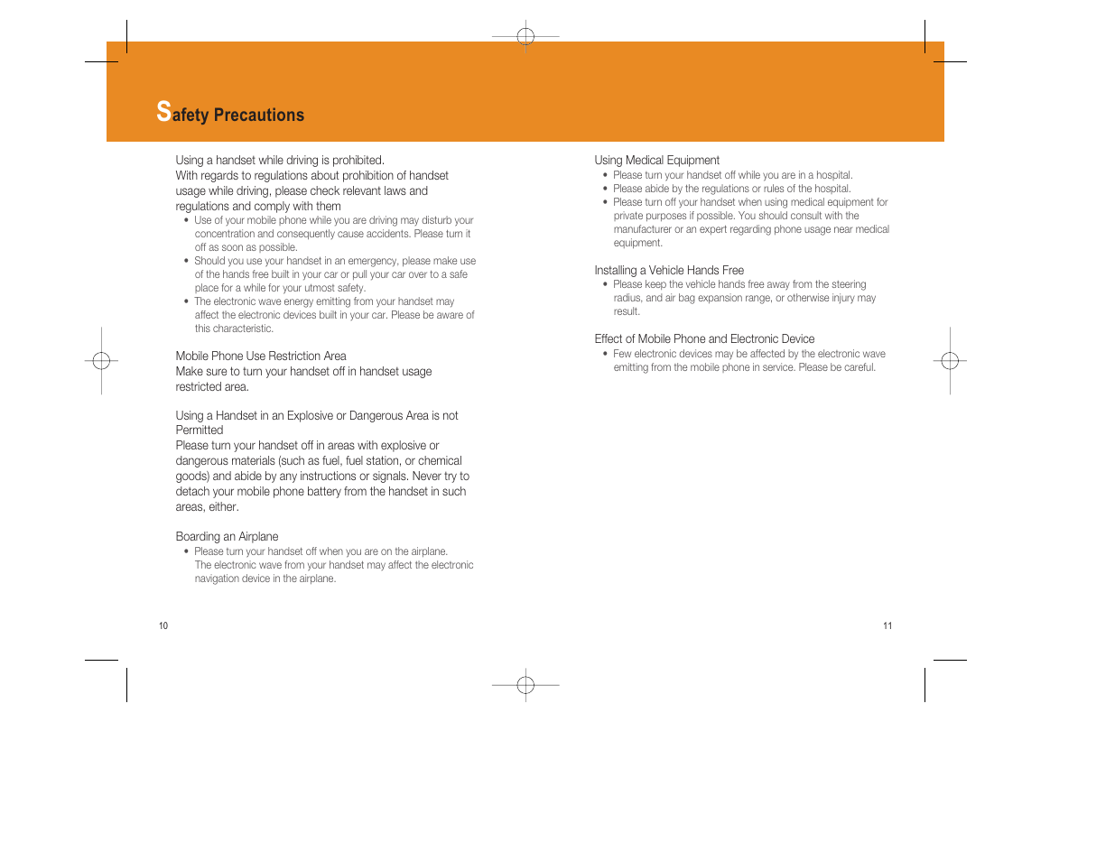 Afety precautions | Pantech GF200 User Manual | Page 6 / 76