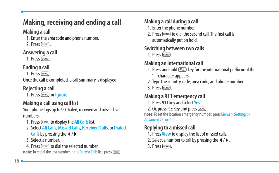 Making, receiving and ending a call | Pantech CDM8635 User Manual | Page 18 / 67