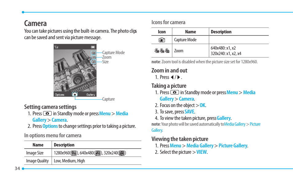 Camera | Pantech CDM8635 User Manual | Page 34 / 67