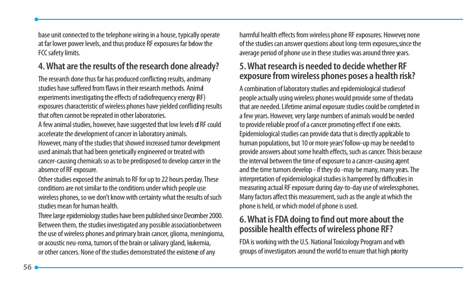 What are the results of the research done already | Pantech CDM8635 User Manual | Page 56 / 67