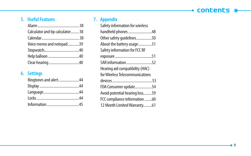 Pantech CDM8635 User Manual | Page 9 / 67