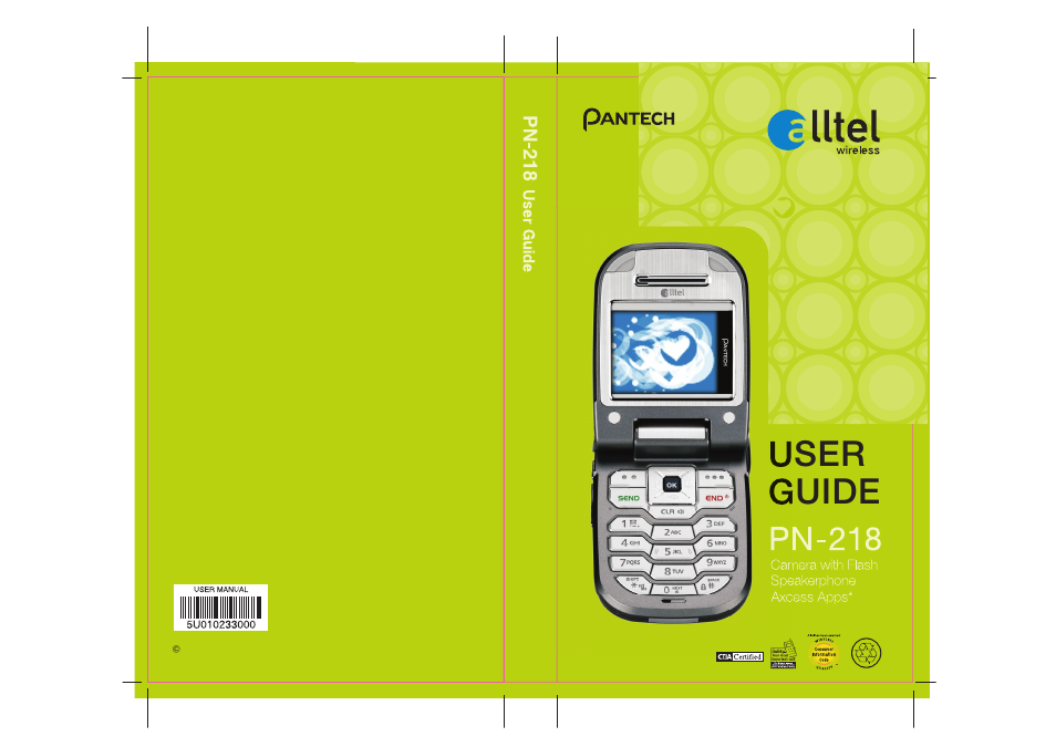 Pantech PN-218 User Manual | 74 pages