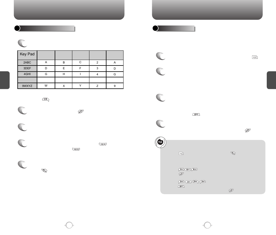 Entering letters, numbers & symbols, T9 input mode, Standard input mode | Pantech PN-218 User Manual | Page 18 / 74