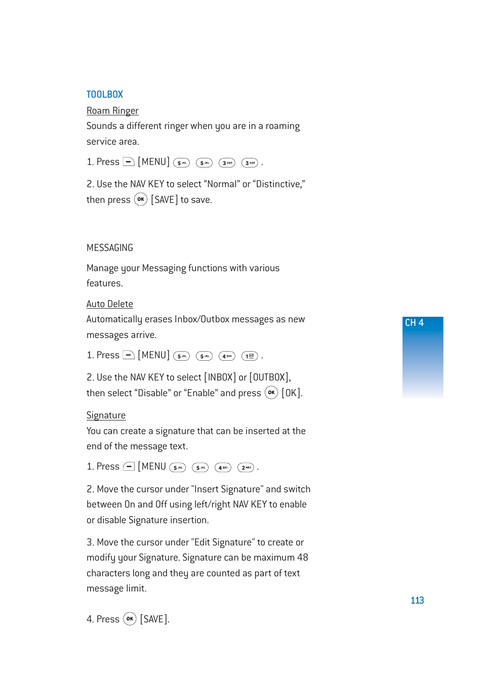 Pantech DM-P205 User Manual | Page 115 / 149