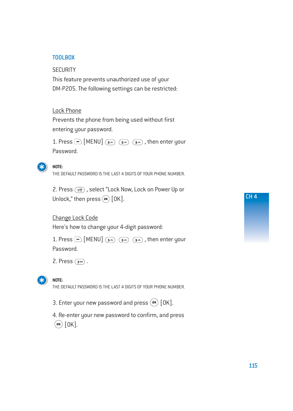 Pantech DM-P205 User Manual | Page 117 / 149