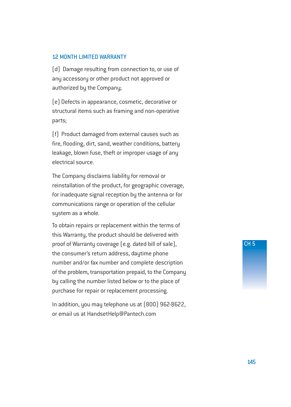 Pantech DM-P205 User Manual | Page 147 / 149