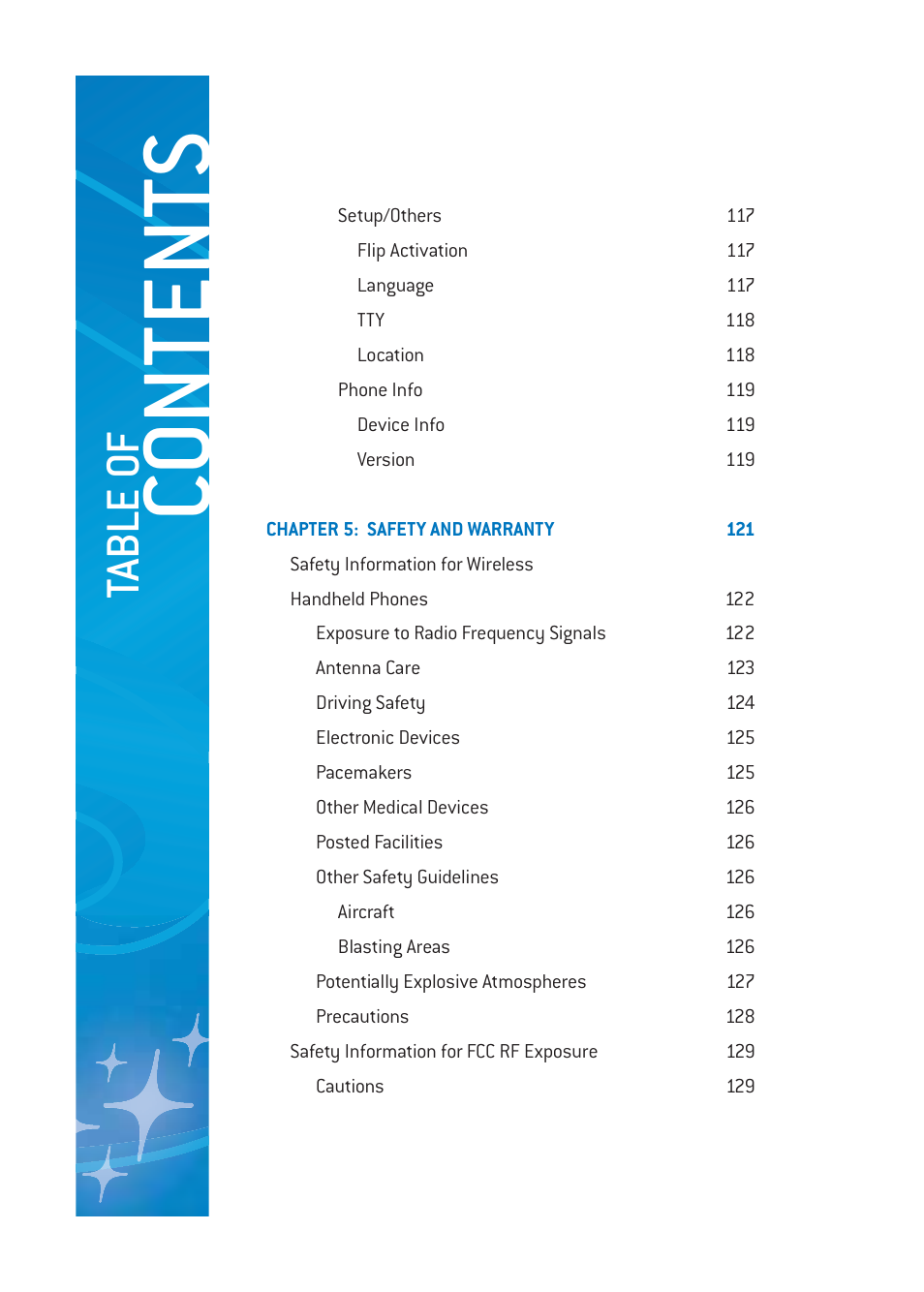 Co ntents, Ta bl e o f | Pantech DM-P205 User Manual | Page 8 / 149