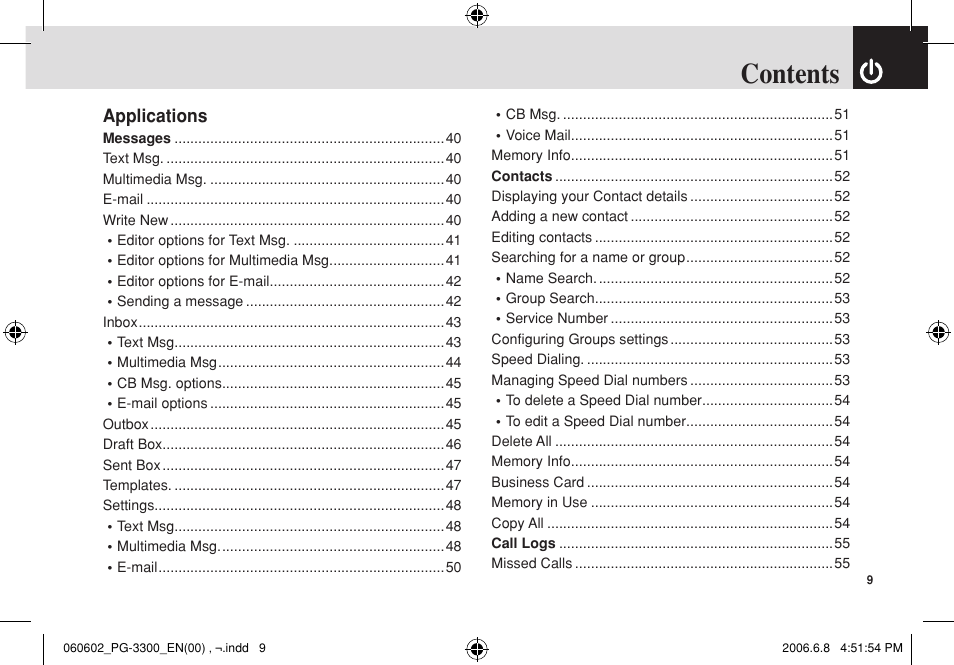 Pantech PG-3300 User Manual | Page 10 / 105