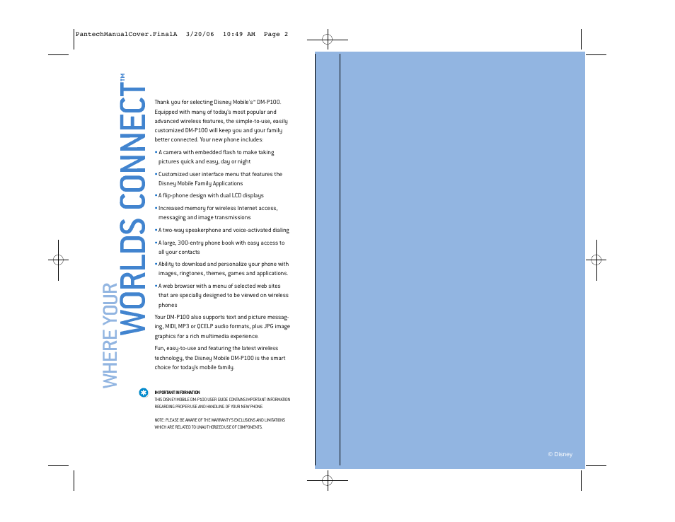 Pantech DM P100 User Manual | Page 2 / 74