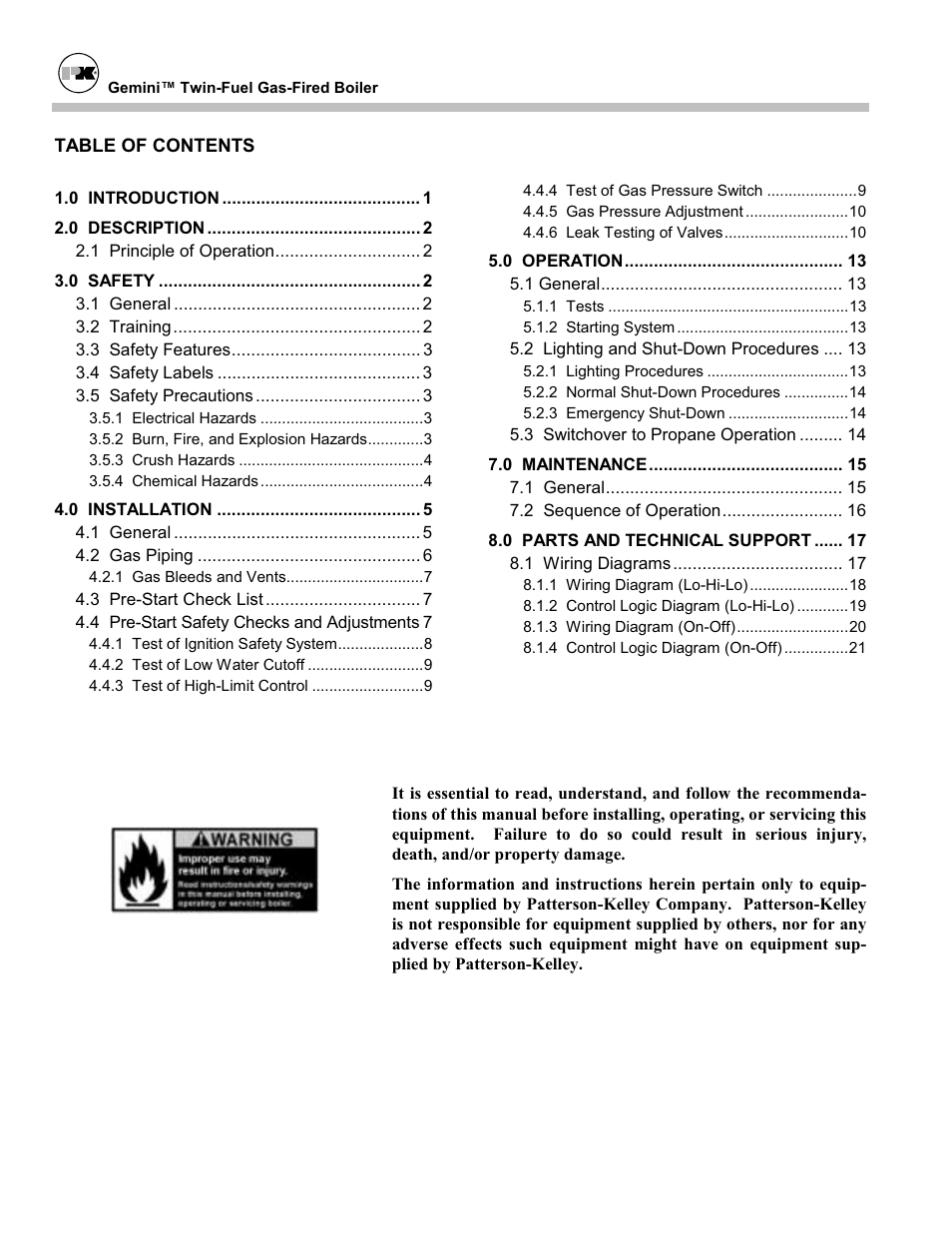 Patterson-Kelley TBIG-03 User Manual | Page 2 / 24