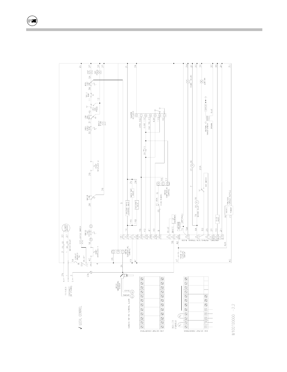Modu-fire, Gas-fired boiler parts/technical support, Iri unit - local control - logic diagram | Patterson-Kelley MOD-04 User Manual | Page 39 / 54