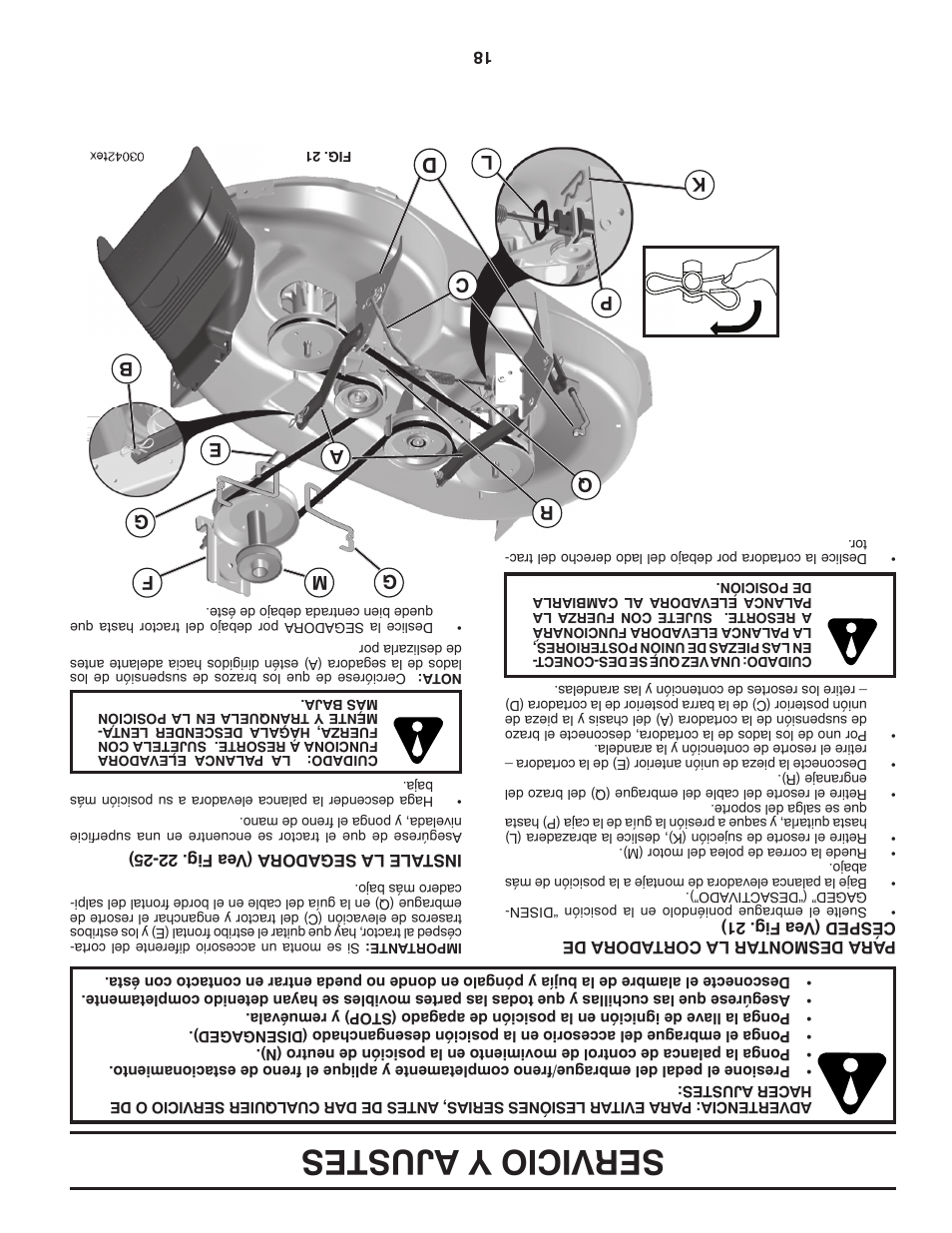 Servicio y ajustes | Poulan Pro PB20H42YT User Manual | Page 39 / 56