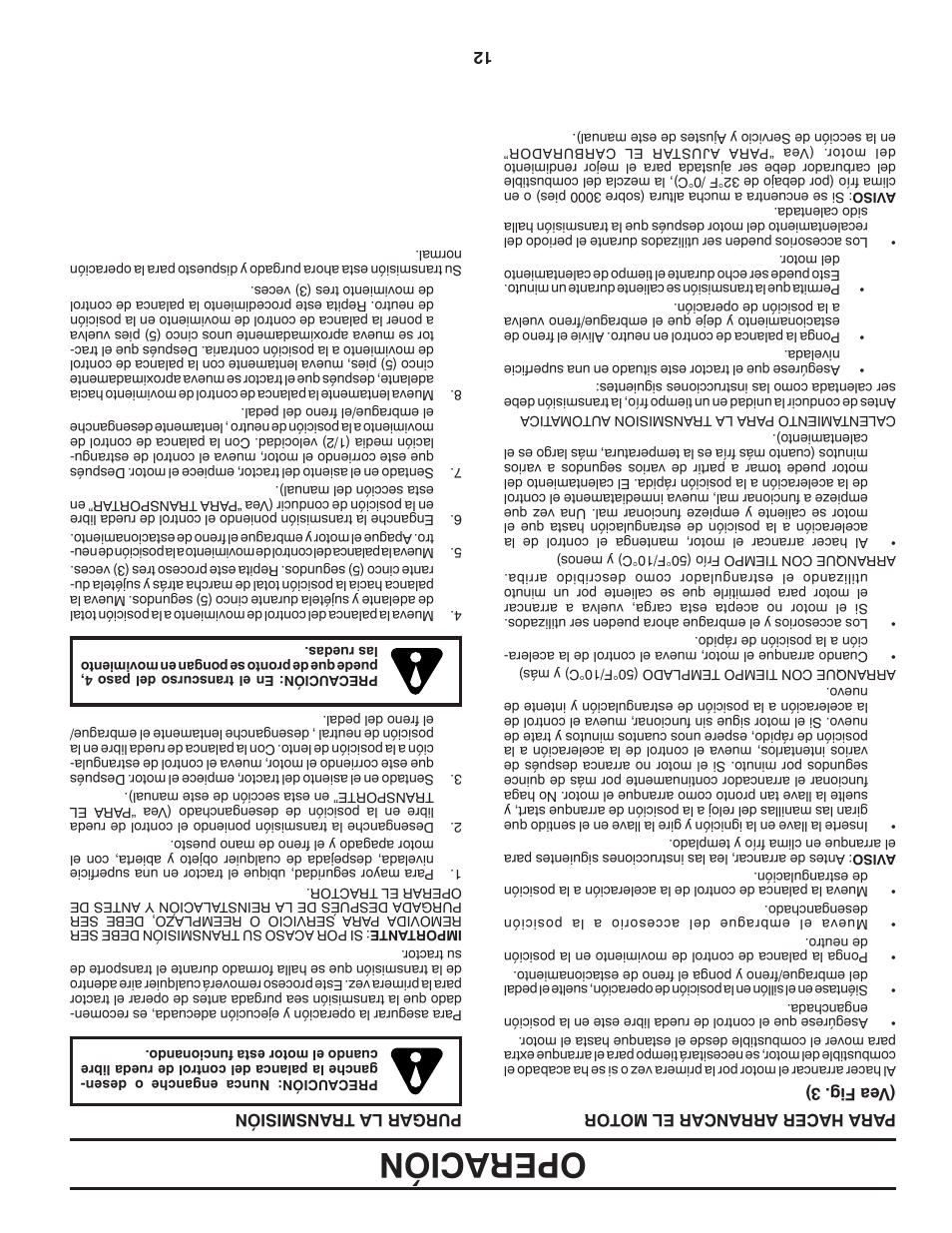 Operación | Poulan Pro PB20H42YT User Manual | Page 45 / 56