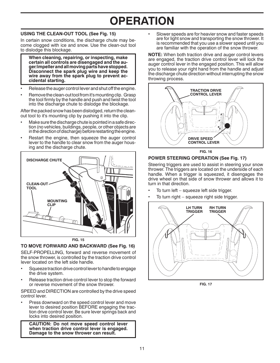 Operation | Poulan Pro PP208EPS24L User Manual | Page 11 / 40