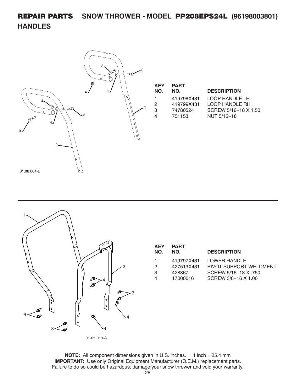 Poulan Pro PP208EPS24L User Manual | Page 28 / 40