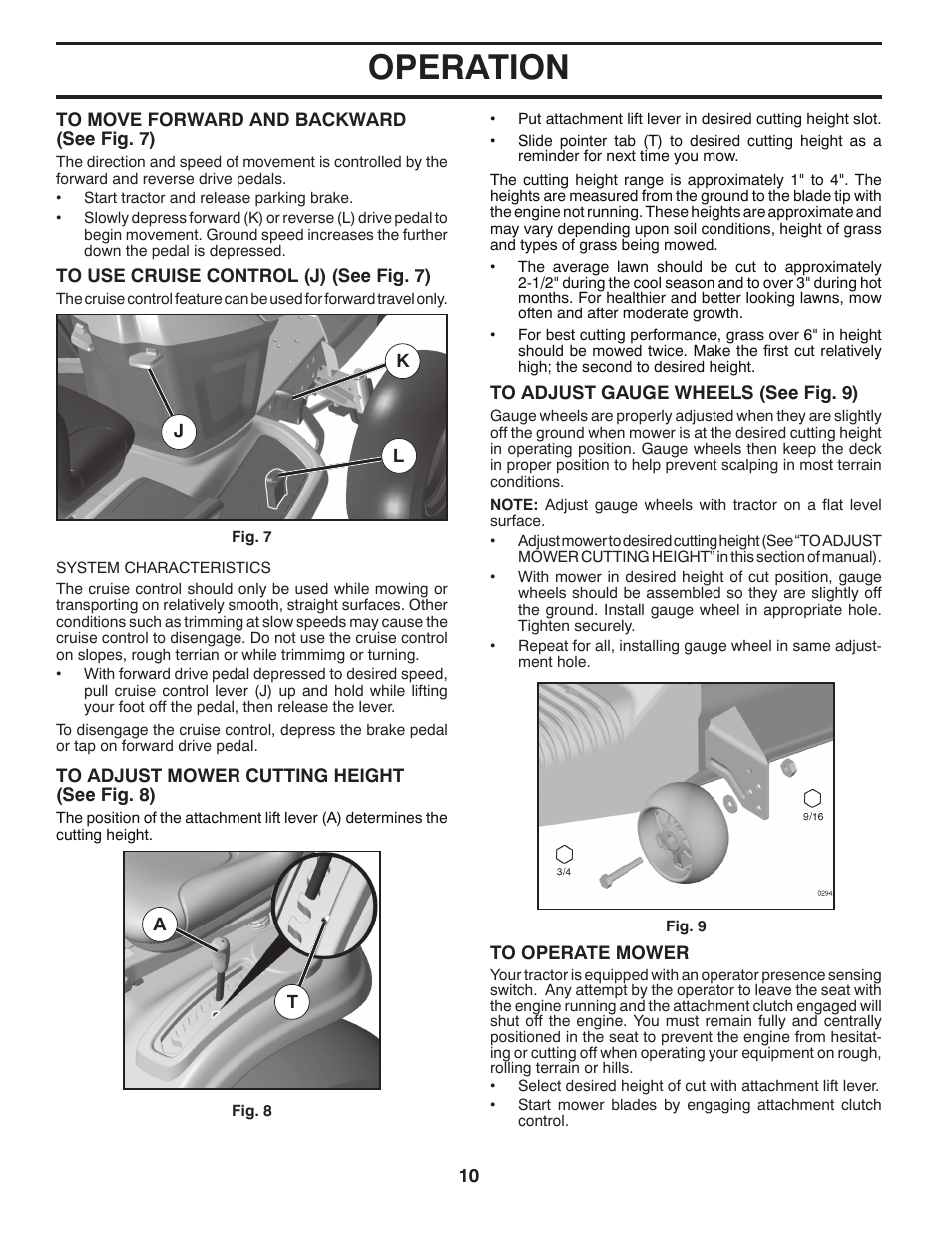 Operation | Poulan Pro PB22H46YT User Manual | Page 10 / 28