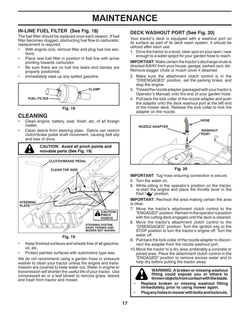 Maintenance, Cleaning | Poulan Pro PB22H46YT User Manual | Page 17 / 28