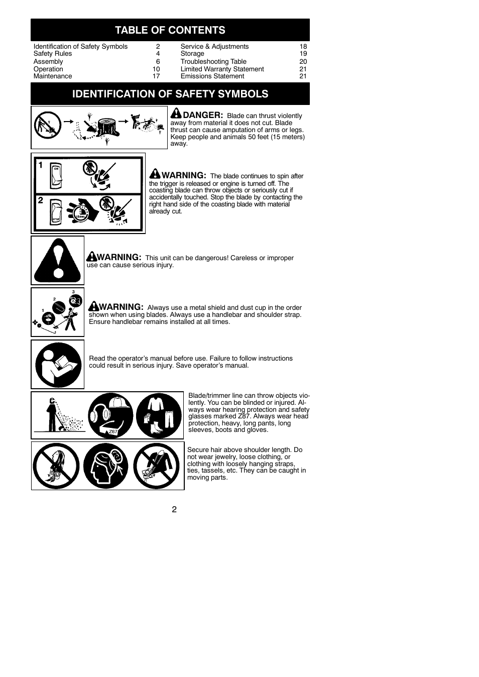 Poulan Pro PP333 User Manual | Page 2 / 22