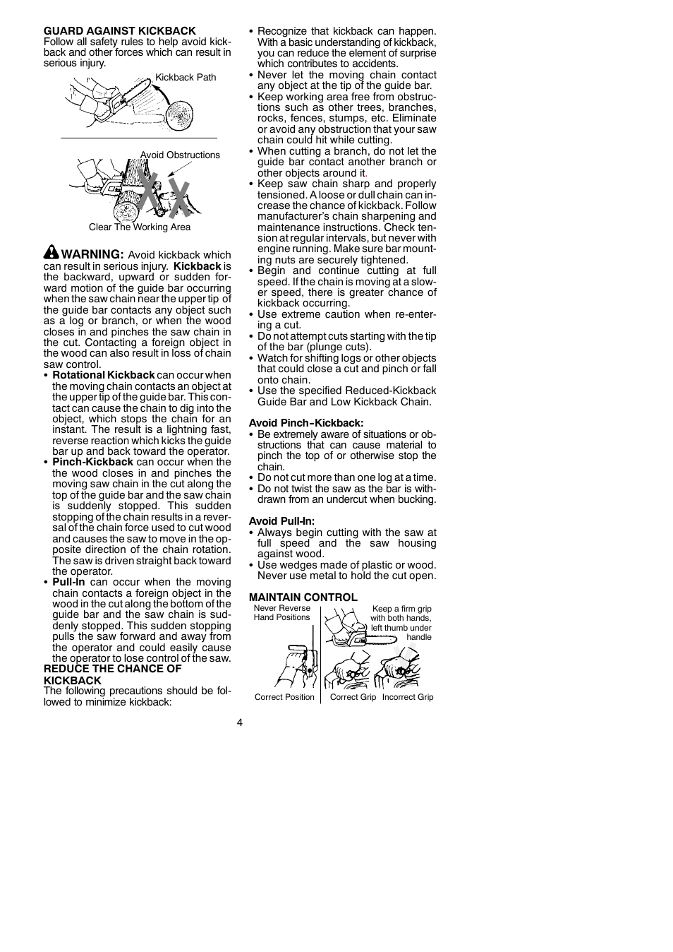 Poulan Pro 1420 User Manual | Page 4 / 15