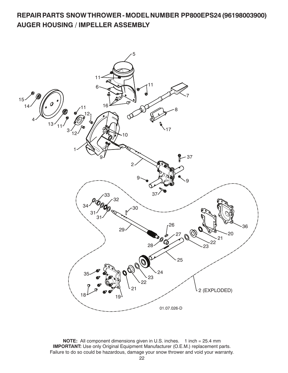 Poulan Pro PP800EPS24 User Manual | Page 22 / 40