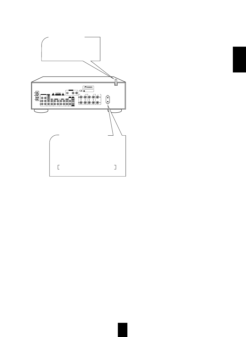 Sv ens ka, Ac input cord, Switch at nätuttag | Designed in usa assembled in china, Koppla in denna kontakten till ett väaägguttag | Proson RV-2300DTS User Manual | Page 7 / 28