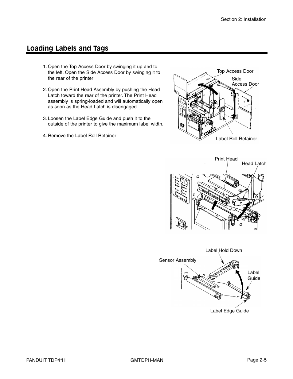 Loading labels and tags | Panduit TDP46H User Manual | Page 17 / 84
