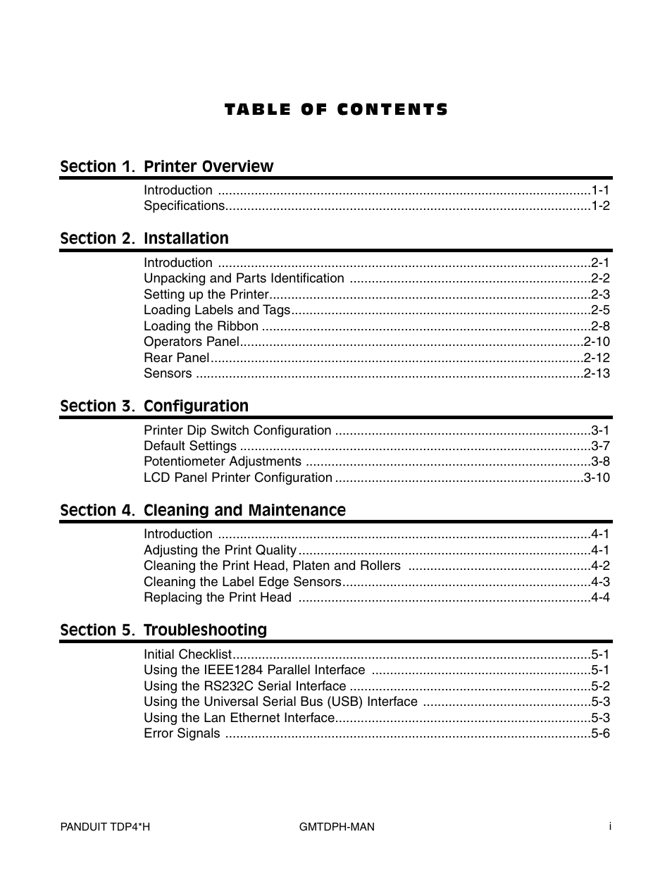 Panduit TDP46H User Manual | Page 3 / 84