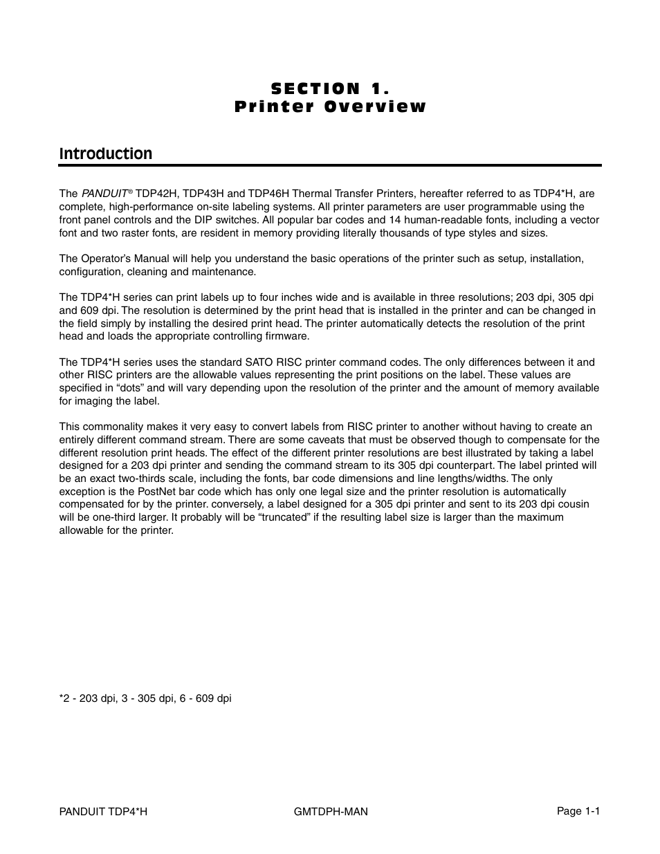 Introduction | Panduit TDP46H User Manual | Page 5 / 84