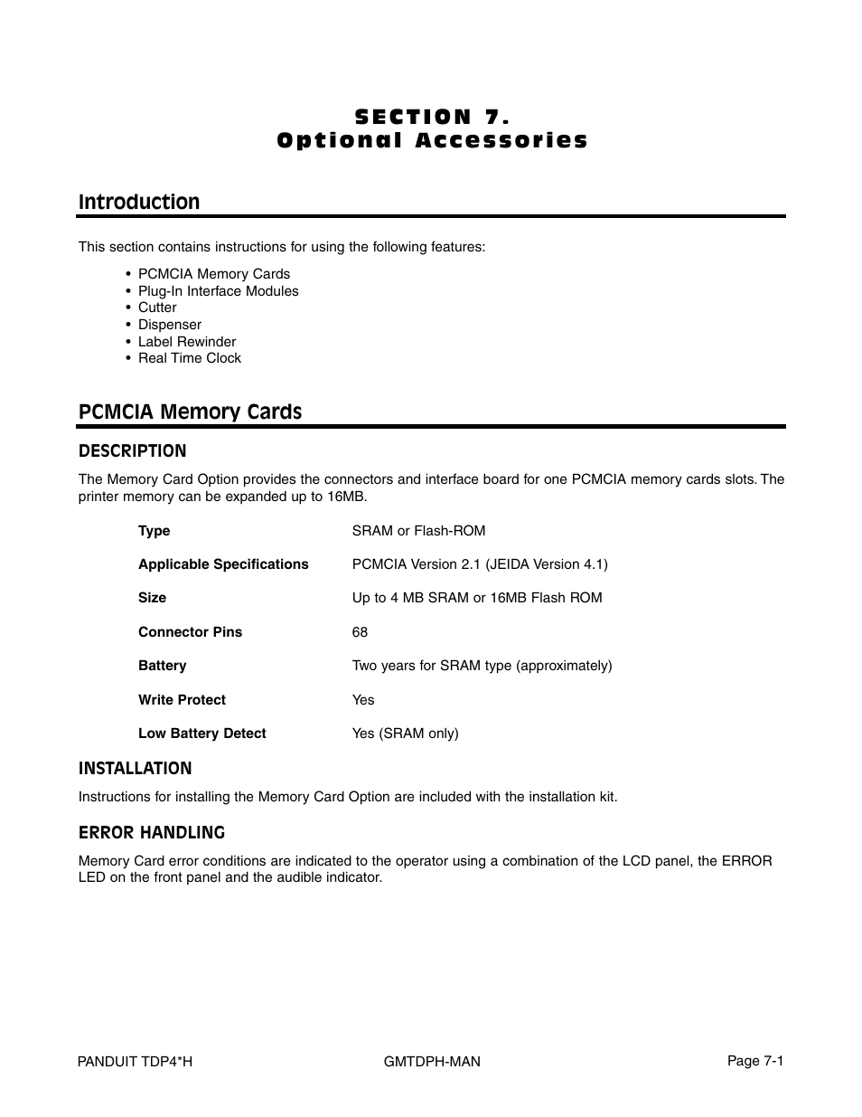 Introduction | Panduit TDP46H User Manual | Page 77 / 84