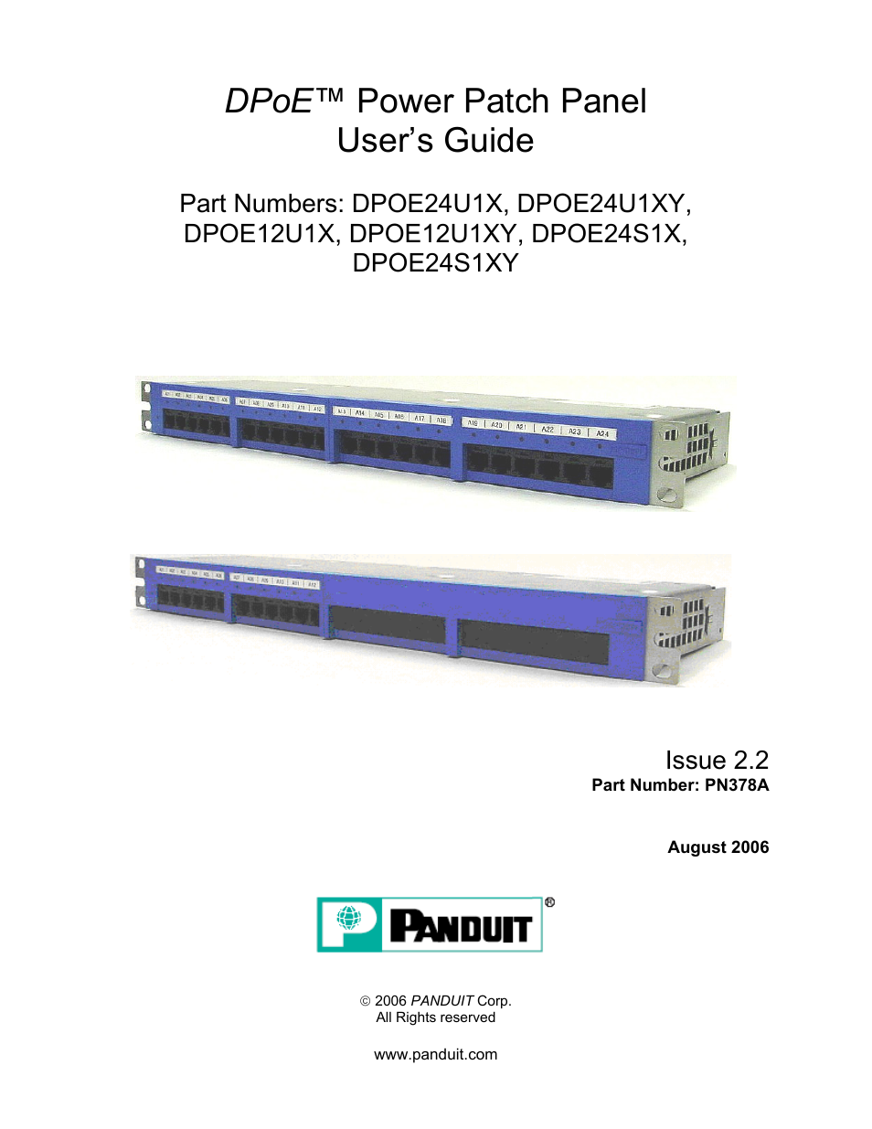 Panduit DPOE24S1X User Manual | 64 pages