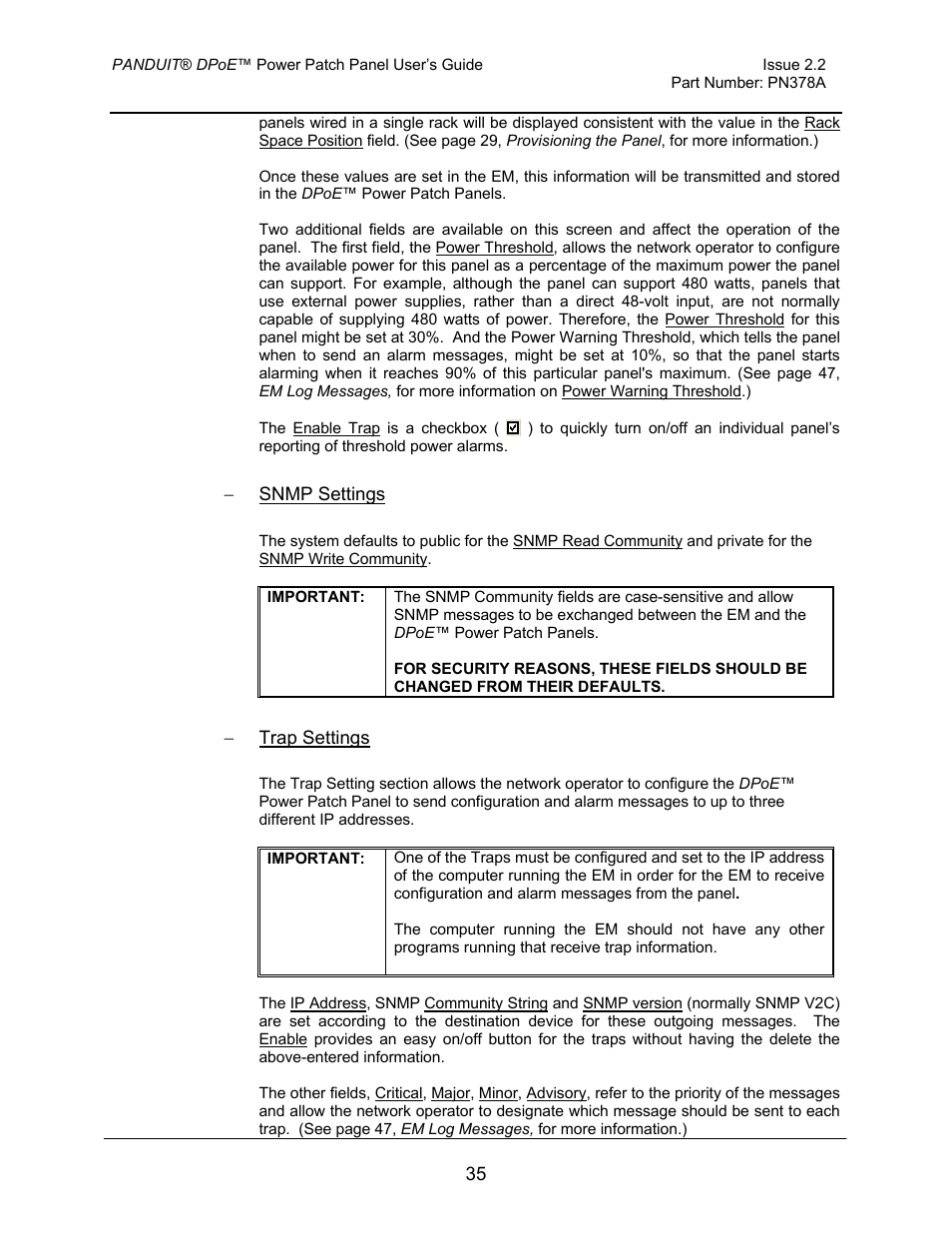 Panduit DPOE24S1X User Manual | Page 36 / 64