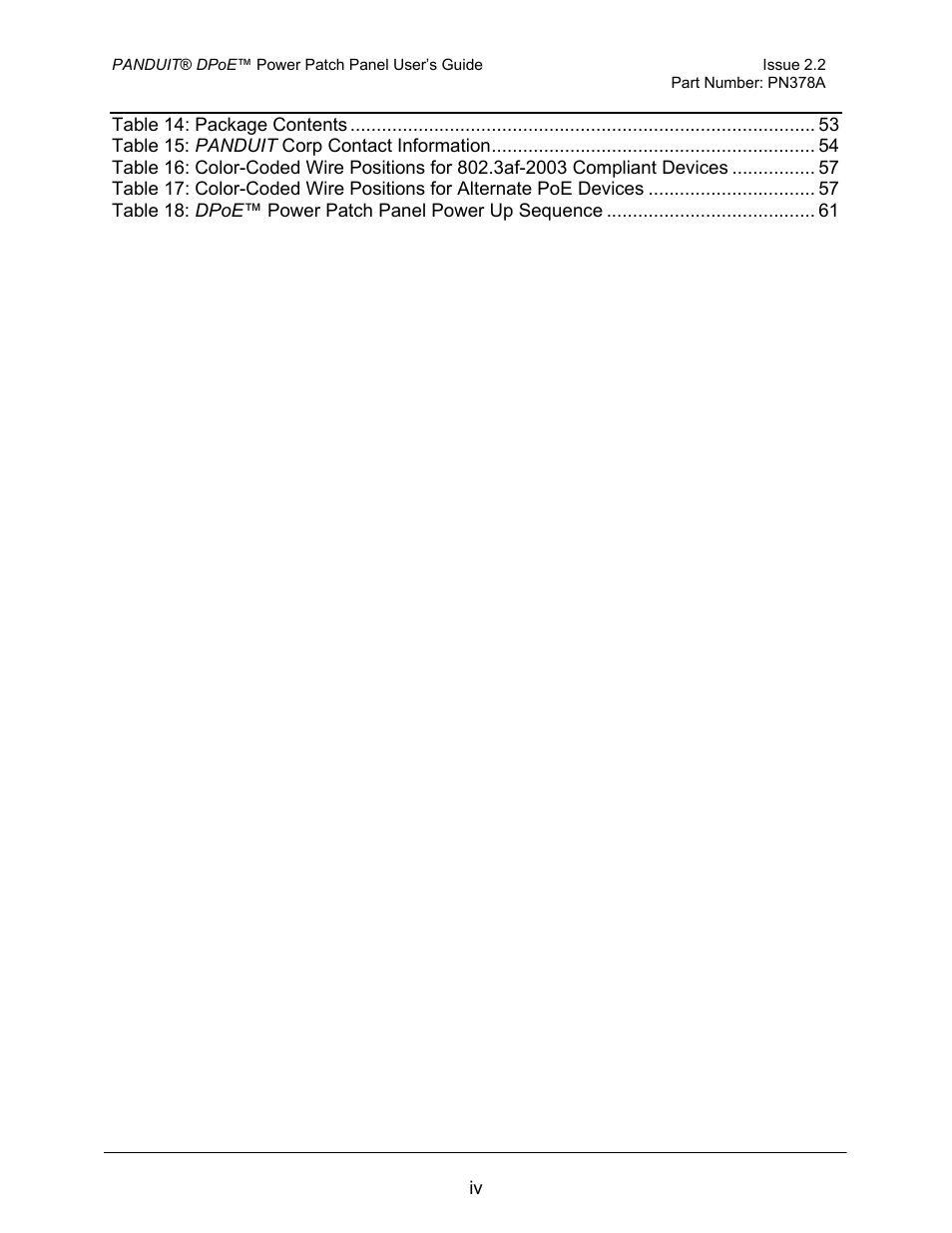 Panduit DPOE24S1X User Manual | Page 5 / 64