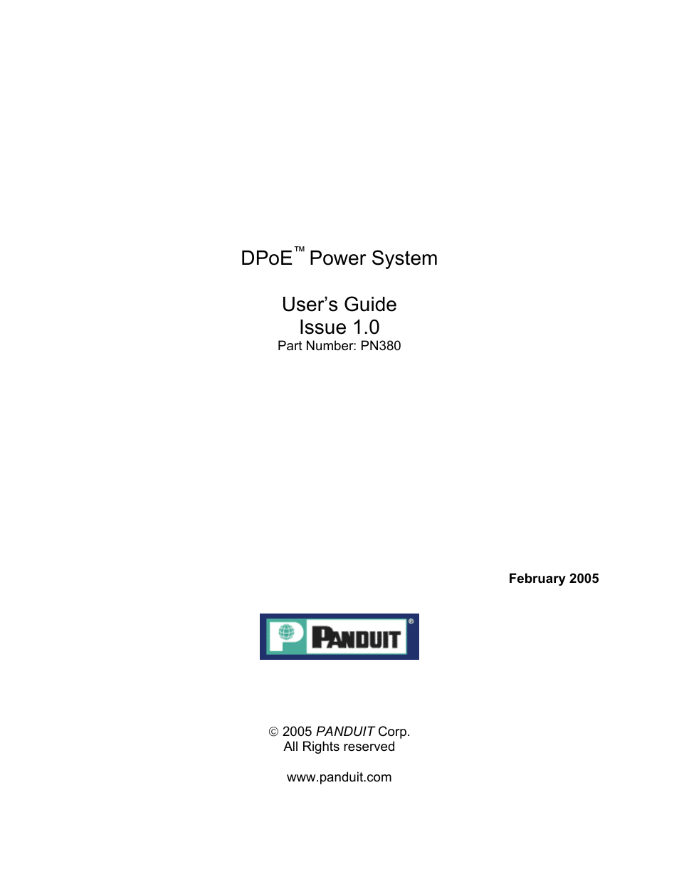 Panduit PN380 User Manual | 20 pages