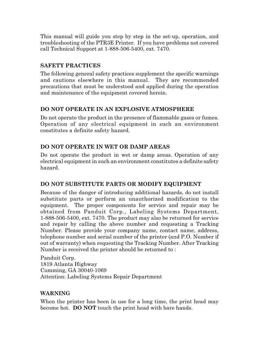 Panduit PTR3E User Manual | Page 3 / 59