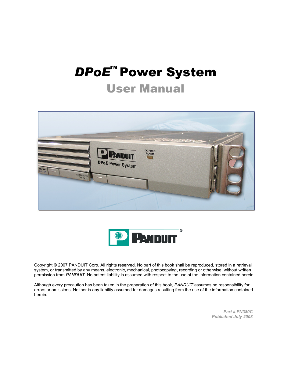 Panduit DPOE PN380C User Manual | 17 pages