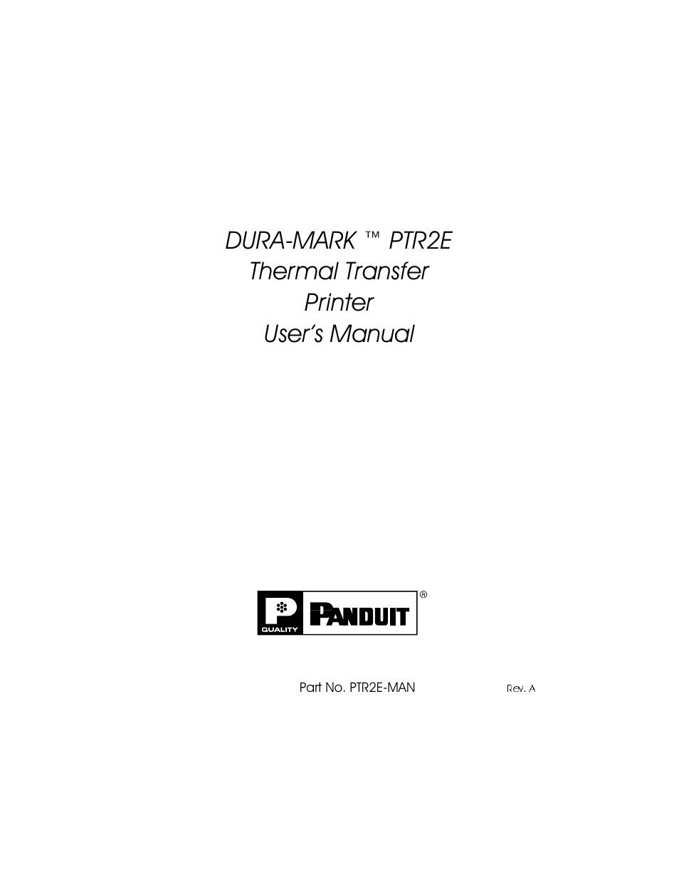 Panduit PTR2E User Manual | 24 pages