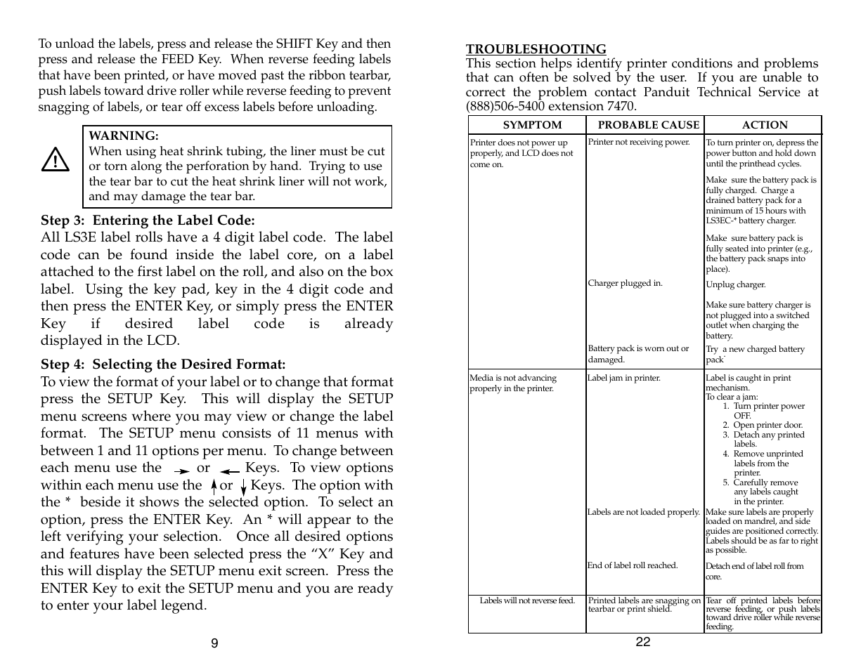 Panduit LS3E User Manual | Page 24 / 30